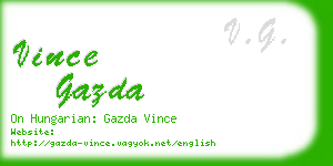 vince gazda business card